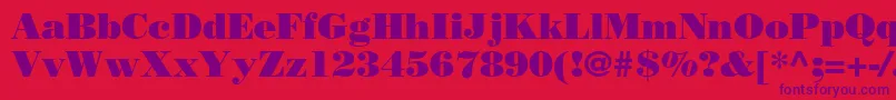 BodonistdPoster Font – Purple Fonts on Red Background