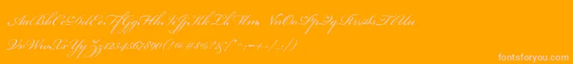 BeautifulEs Font – Pink Fonts on Orange Background