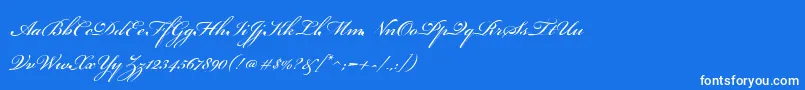 BeautifulEs-Schriftart – Weiße Schriften auf blauem Hintergrund