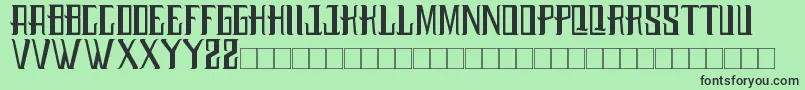 Budaya Font – Black Fonts on Green Background