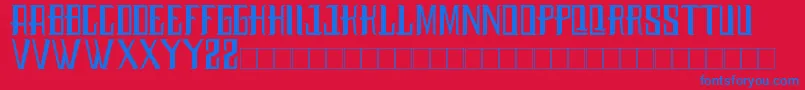 Budaya Font – Blue Fonts on Red Background