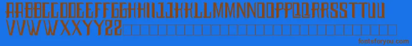 Budaya Font – Brown Fonts on Blue Background