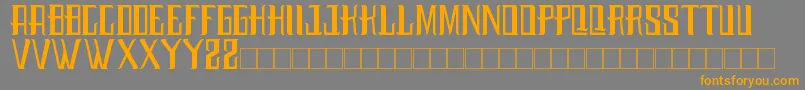 Budaya Font – Orange Fonts on Gray Background