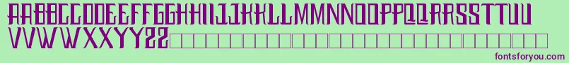 Budaya Font – Purple Fonts on Green Background