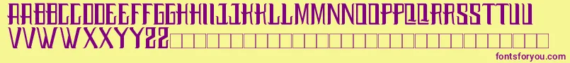 Budaya Font – Purple Fonts on Yellow Background