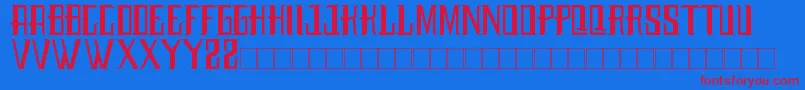 Budaya Font – Red Fonts on Blue Background