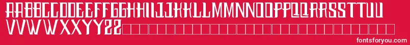 Budaya Font – White Fonts on Red Background