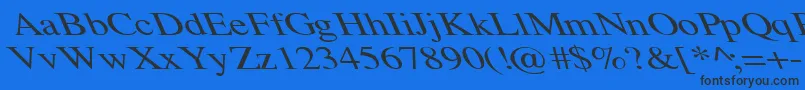 TempoFontWdExtremeLefti Font – Black Fonts on Blue Background