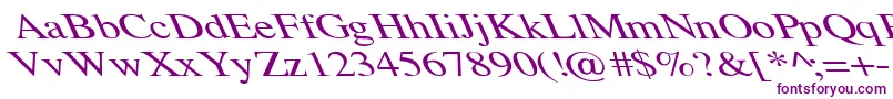 フォントTempoFontWdExtremeLefti – 紫色のフォント