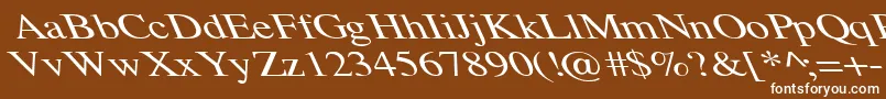 TempoFontWdExtremeLefti Font – White Fonts on Brown Background