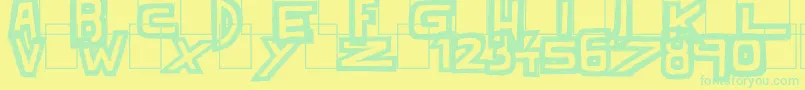 DarkTimes Font – Green Fonts on Yellow Background
