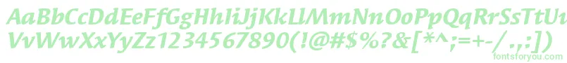 Czcionka SyndorItcBoldItalic – zielone czcionki