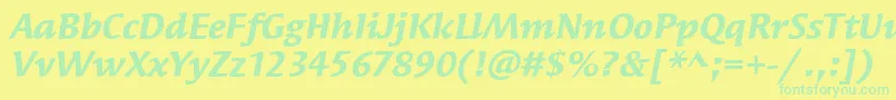 En savoir plus sur la police SyndorItcBoldItalic Police SyndorItcBoldItalic – polices vertes sur fond jaune