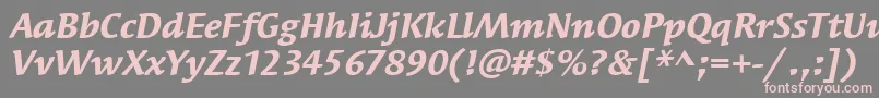 fuente SyndorItcBoldItalic – Fuentes Rosadas Sobre Fondo Gris