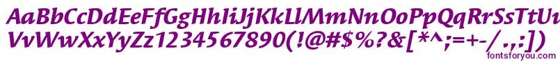 SyndorItcBoldItalic Font – Purple Fonts on White Background