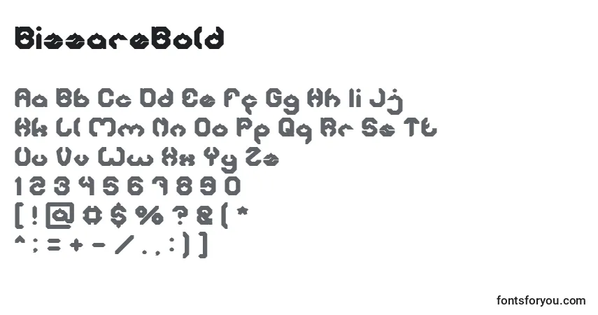 BizzareBold-fontti – aakkoset, numerot, erikoismerkit