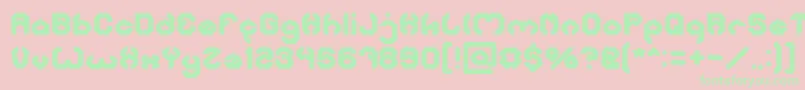 BizzareBold Font – Green Fonts on Pink Background