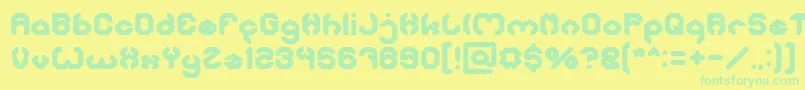 BizzareBold Font – Green Fonts on Yellow Background