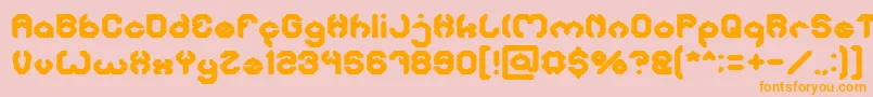 BizzareBold Font – Orange Fonts on Pink Background