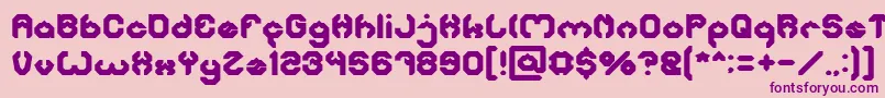 BizzareBold Font – Purple Fonts on Pink Background