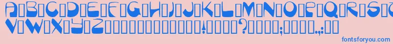 Munich Font – Blue Fonts on Pink Background