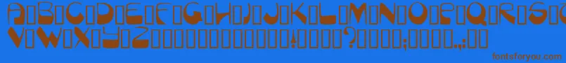 Munich Font – Brown Fonts on Blue Background