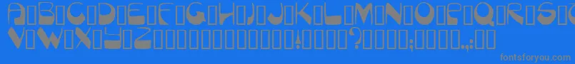 Munich Font – Gray Fonts on Blue Background