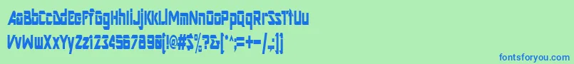 ArtRegular Font – Blue Fonts on Green Background