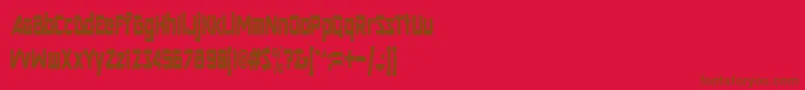 ArtRegular Font – Brown Fonts on Red Background