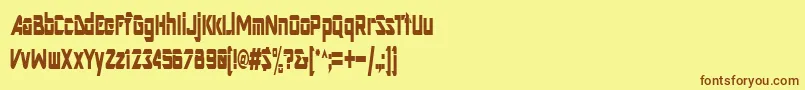ArtRegular Font – Brown Fonts on Yellow Background