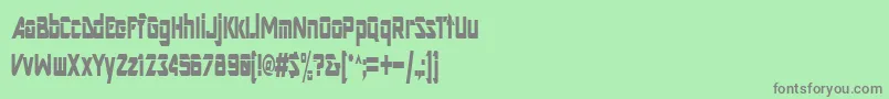 ArtRegular Font – Gray Fonts on Green Background