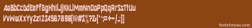 Więcej informacji o czcionce ArtRegular Czcionka ArtRegular – różowe czcionki na brązowym tle