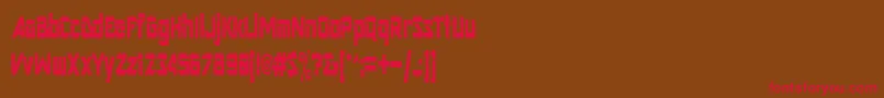ArtRegular Font – Red Fonts on Brown Background