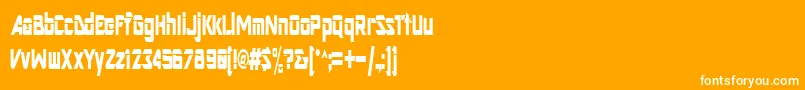 フォントArtRegular – オレンジの背景に白い文字