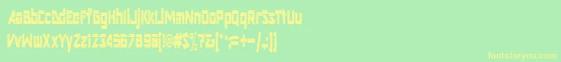 Saiba mais sobre a fonte ArtRegular Fonte ArtRegular – fontes amarelas em um fundo verde