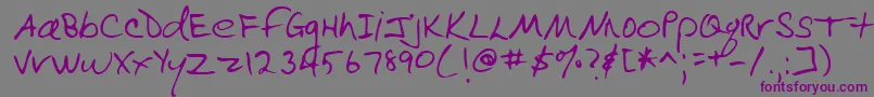 Lehn090 Font – Purple Fonts on Gray Background