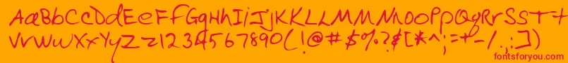 Шрифт Lehn090 – красные шрифты на оранжевом фоне