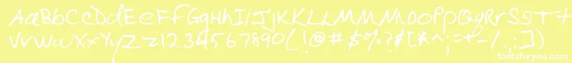 フォントLehn090 – 黄色い背景に白い文字