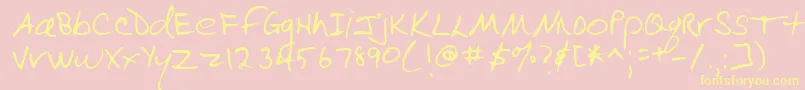 Шрифт Lehn090 – жёлтые шрифты на розовом фоне
