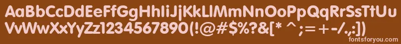 Police VagRoundedBt – polices roses sur fond brun