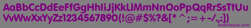 VagRoundedBt-fontti – violetit fontit harmaalla taustalla