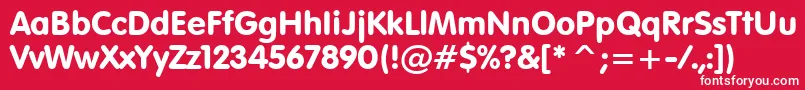 VagRoundedBt Font – White Fonts on Red Background