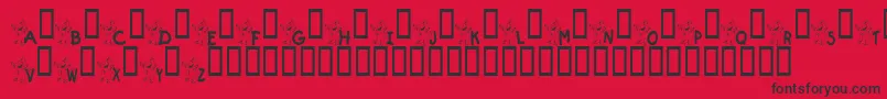 KrKrazyKat Font – Black Fonts on Red Background