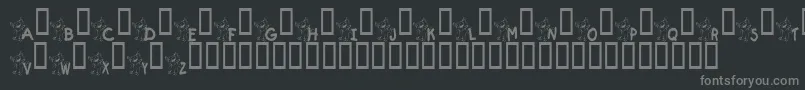 KrKrazyKat Font – Gray Fonts on Black Background