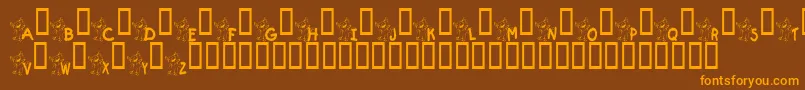 KrKrazyKat Font – Orange Fonts on Brown Background