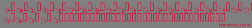 KrKrazyKat Font – Red Fonts on Gray Background