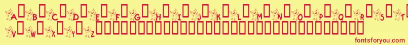 KrKrazyKat Font – Red Fonts on Yellow Background