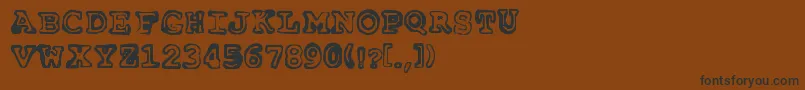 Шрифт Insomnia – чёрные шрифты на коричневом фоне