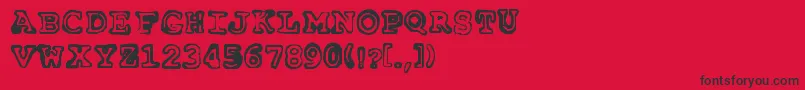 Insomnia Font – Black Fonts on Red Background