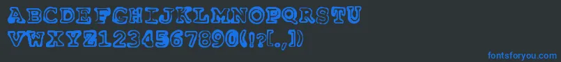 Insomnia Font – Blue Fonts on Black Background